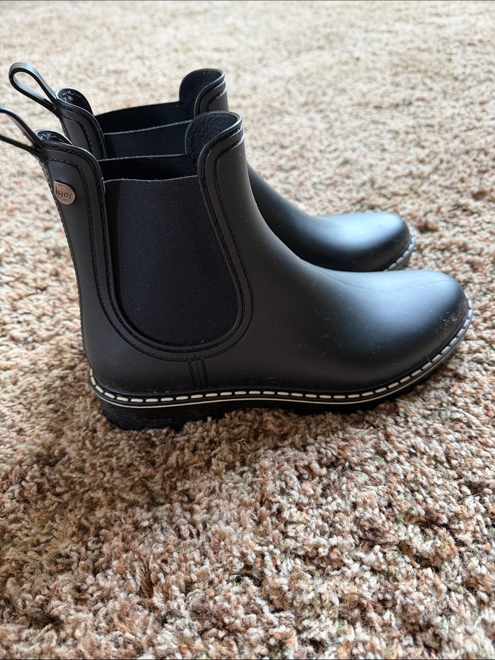 Igor Black Chelsea Rain Boots